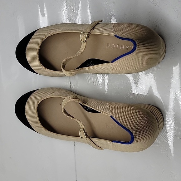 Rothy's The Mary Jane Heels in Cream Captoe Size 9 - Picture 7 of 16